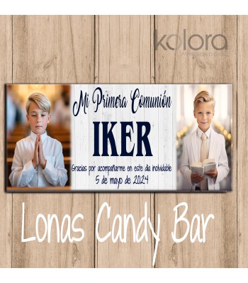 LONA CANDY BAR MODELO AZUL